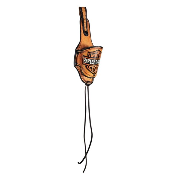 Vintage Harley Davidson Leather Beer Bottle/Can Holster Koozie - Picture 3 of 6